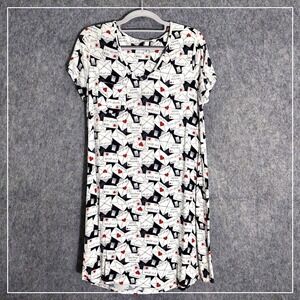 Soma Pajama S Shirt Dress Cool Nights Love Letters Mail Novelty Short Sleeve